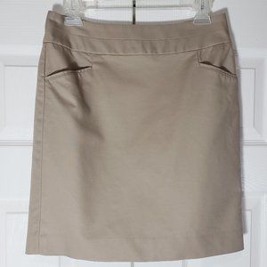 Banana Republic Tan Khaki Pencil Skirt Size 4 Like New
